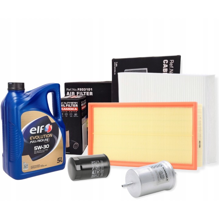 OLEJ 5W30 ELF ZESTAW FILTRÓW VW GOLF IV BORA 1.6 1.8 AUDI A3 8L
