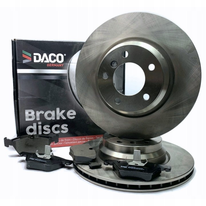 2X TARCZE HAMULCOWE + KLOCKI TYŁ BMW E90 E91 E92 E87 E81 300MM / 160MM
