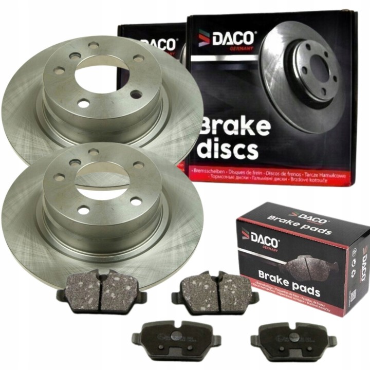 TARCZE + KLOCKI TYŁ do BMW E81 E87 E90 SERIA 1 3 PEŁNE NIEWENTYLOWANE 296mm