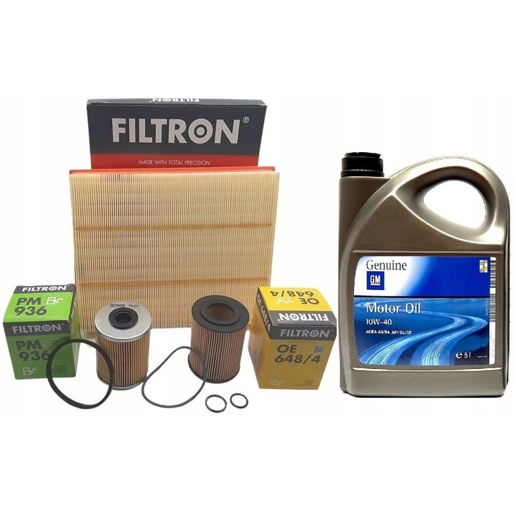 FILTRON ZESTAW FILTRÓW + OLEJ 10W40 GM do OPEL ASTRA II G 1.7 DI DTI