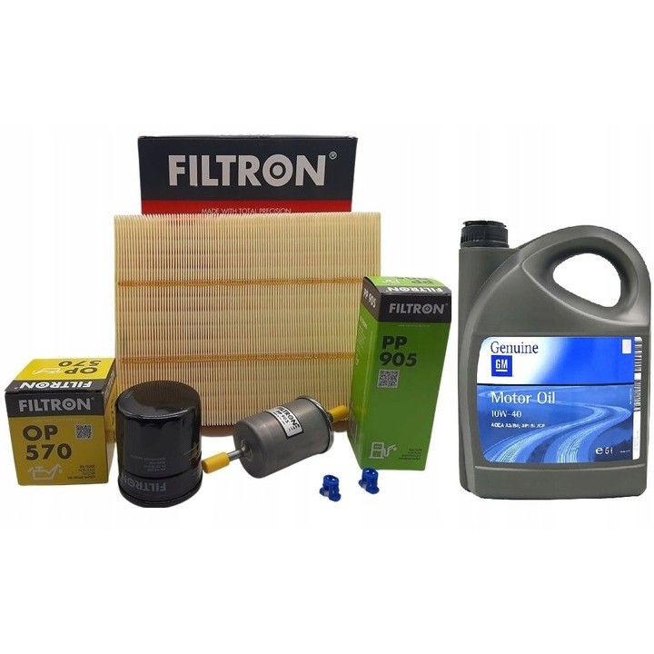 FILTRON ZESTAW FILTRÓW + OLEJ 10W40 GM OPEL ZAFIRA A ASTRA G 1.4 1.6 16V