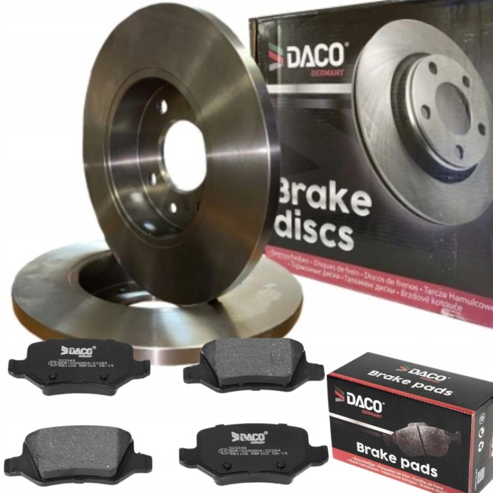 2X TARCZE + KLOCKI HAMULCOWE TYŁ MERCEDES W169 04- W245 A B KLASA