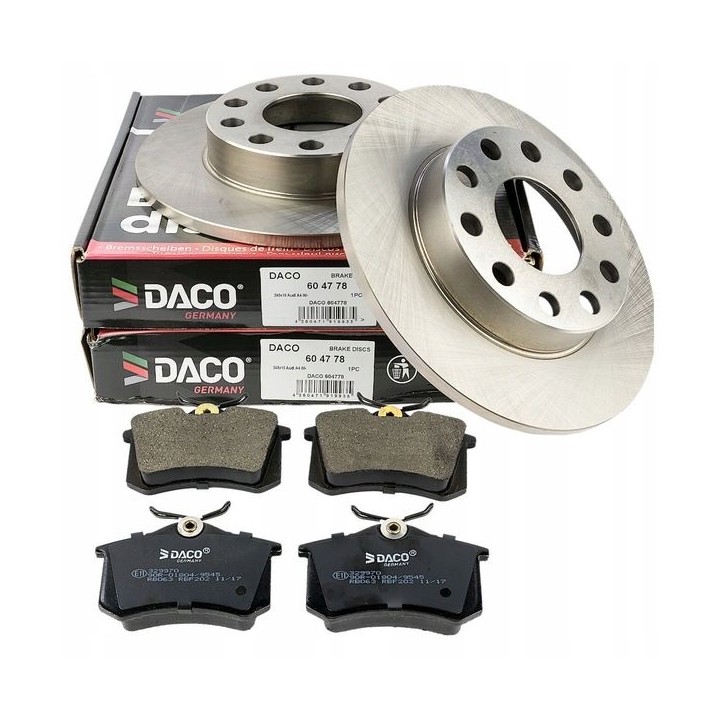TARCZE + KLOCKI TYŁ Audi A4 B6 B7 Seat EXEO 245x10mm