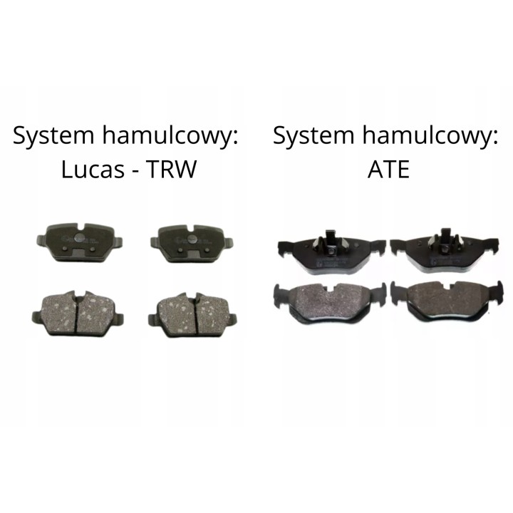 KLOCKI HAMULCOWE TYLNE DO BMW E81 E87 E90 E91 E91 TYŁ SYSTEM ATE