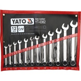YATO KLUCZE PŁASKO-OCZKOWE 8-24 12SZT
