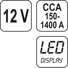 YATO TESTER AKUMULATORÓW CYFROWY 12V