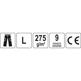 YATO SPODNIE ROBOCZE DUERO ROZM. L