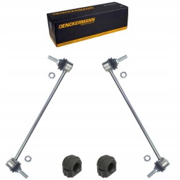 ZESTAW ŁĄCZNIKI STABILIZATORA + GUMY PRZÓD BMW 5 F10 F11 6 F13 F12