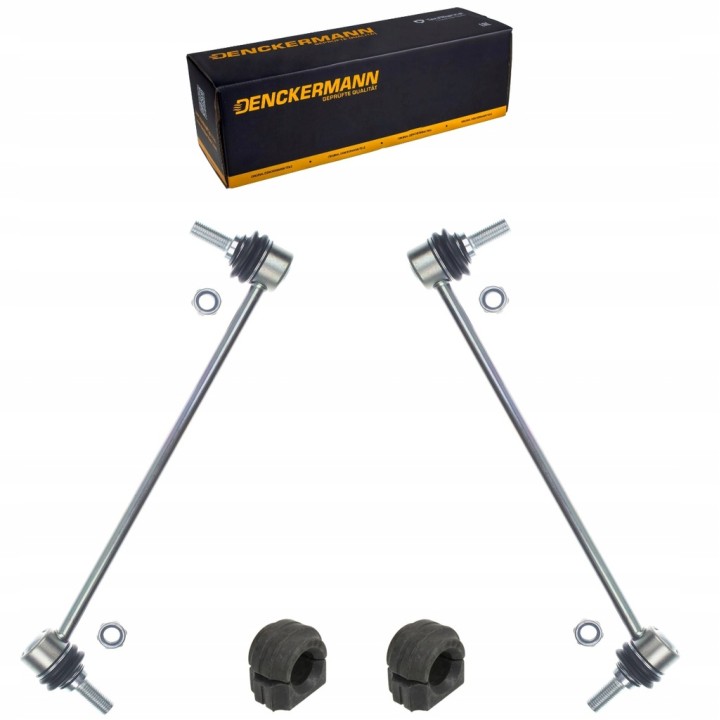 ZESTAW ŁĄCZNIKI STABILIZATORA + GUMY PRZÓD BMW 5 F10 F11 6 F13 F12