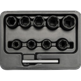 YATO ZESTAW WYKRĘTAKÓW DO ŚRUB 3/8", 10-19MM, 10 CZ