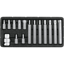 YATO ZESTAW KOŃCÓWEK WKRĘTAKOWYCH TORX SECURITY, T20-T55, 15 CZ.