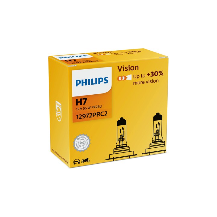PHILIPS ŻARÓWKA H7 12V/55W PX26D +30% PHILIPS VISION KPL 2 SZT.