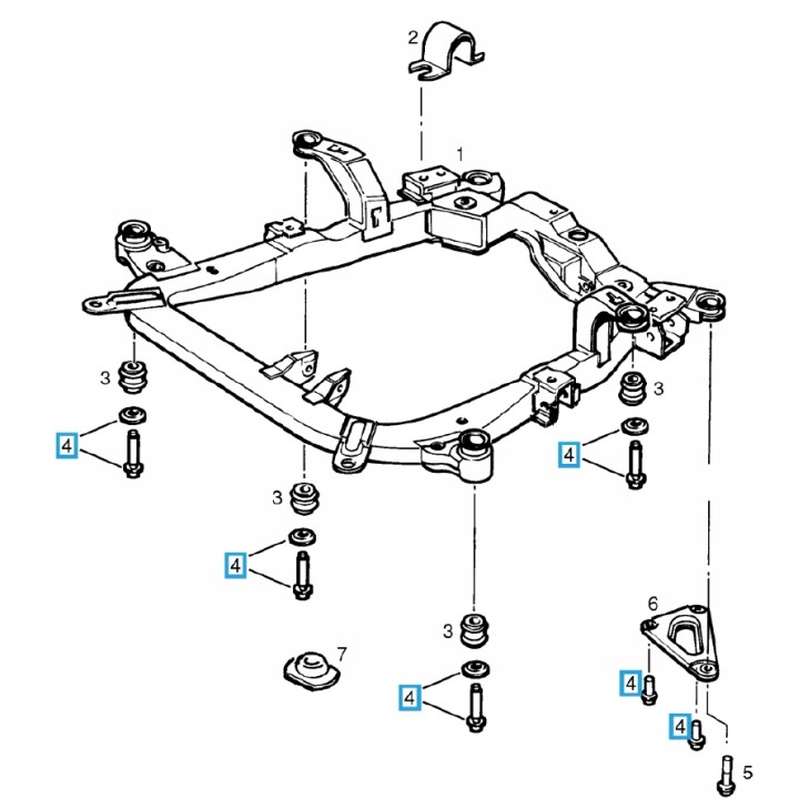 ŚRUBA TORX RAMY SANEK OPEL MERIVA ZAFIRA ASTRA G H