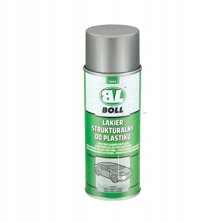BOLL LAKIER STRUKTURALNY DO PLASTIKU SZARY SPRAY 400ML / BOLL