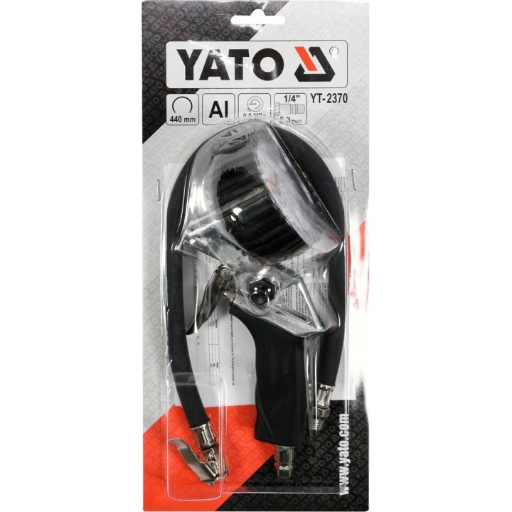 YATO PISTOLET DO POMPOWANIA KÓŁ Z MANOMETREM