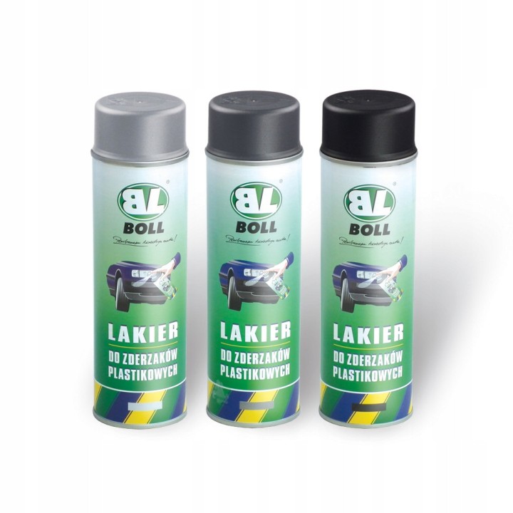 BOLL LAKIER AKRYLOWY 500ML DO ZDERZAKÓW PLASTIKOWYCH W AEROZOLU JASNO SZARY