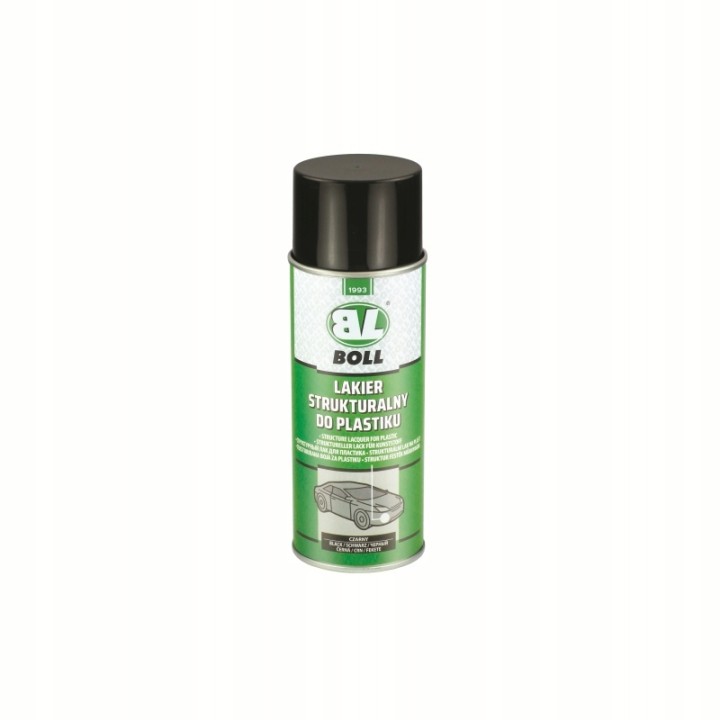 BOLL LAKIER STRUKTURALNY DO PLASTIKU 400ML CZARNY SPRAY / BOLL