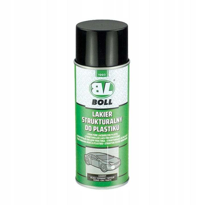 BOLL LAKIER STRUKTURALNY DO PLASTIKU 400ML CZARNY SPRAY / BOLL