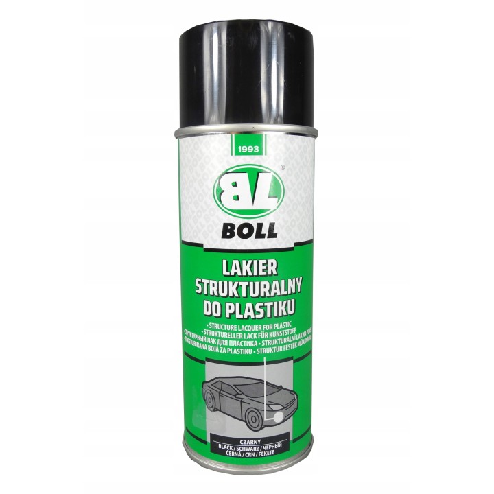 BOLL LAKIER STRUKTURALNY DO PLASTIKU 400ML CZARNY SPRAY / BOLL