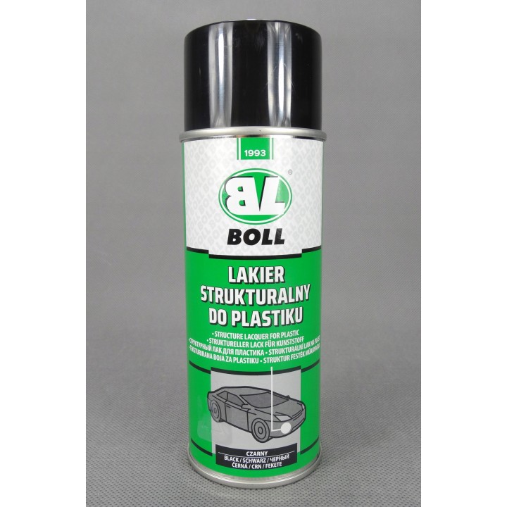 BOLL LAKIER STRUKTURALNY DO PLASTIKU 400ML CZARNY SPRAY / BOLL