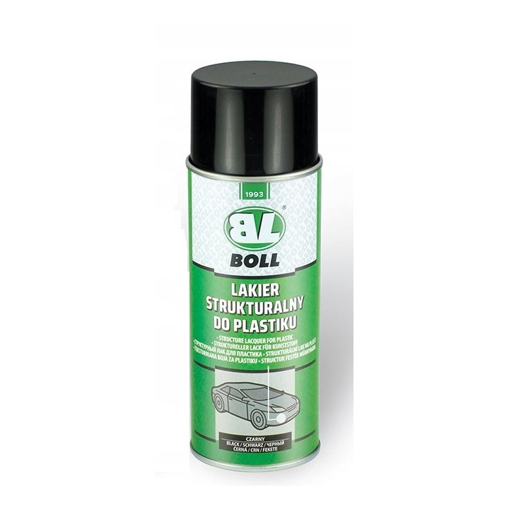 BOLL LAKIER STRUKTURALNY DO PLASTIKU 400ML CZARNY SPRAY / BOLL