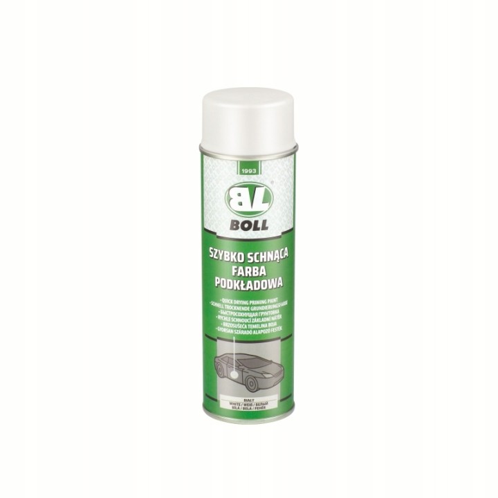BOLL FARBA PODKŁADOWA 500ML SZYBKOSCHNĄCA AKRYLOWA W AEROZOLU BIAŁA / BOLL