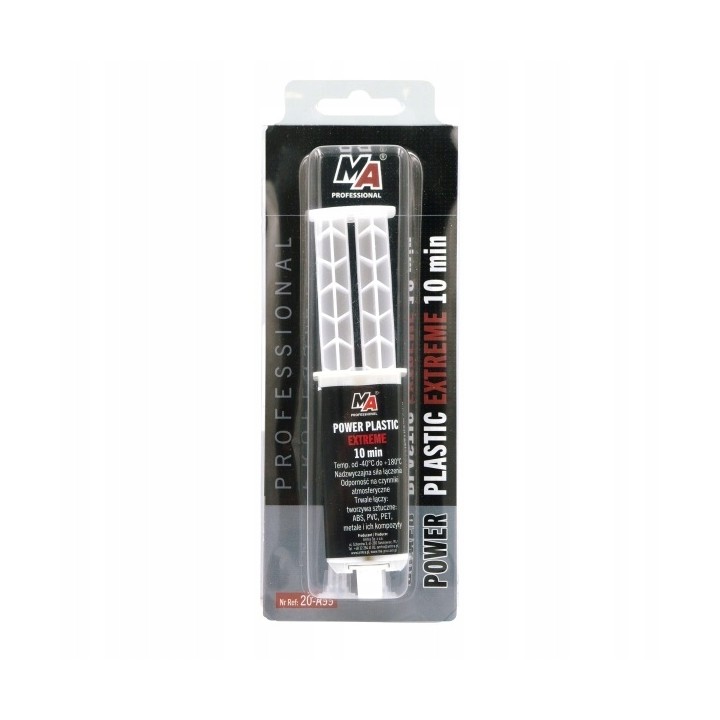 MOJE AUTO KLEJ POWER PLASTIC EXTREME SZARY 25ML + MIKSERY / MA PROFESSIONAL