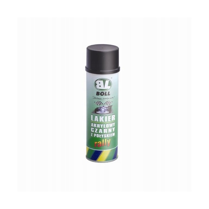 BOLL LAKIER AKRYLOWY 500ML W AEROZOLU POŁYSK RALLY CZARNY / BOLL