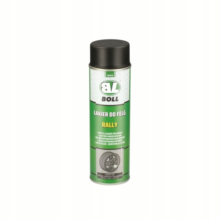 BOLL LAKIER AKRYLOWY 500ML W AEROZOLU CZARNY MATOWY DO FELG SAMOCHODOWYCH /