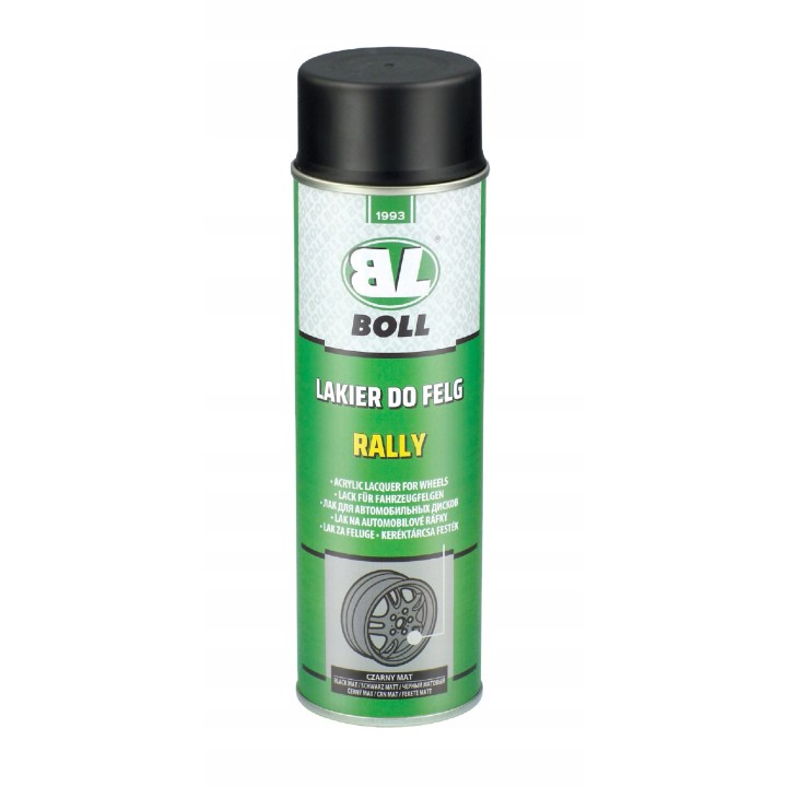 BOLL LAKIER AKRYLOWY 500ML W AEROZOLU CZARNY MATOWY DO FELG SAMOCHODOWYCH /