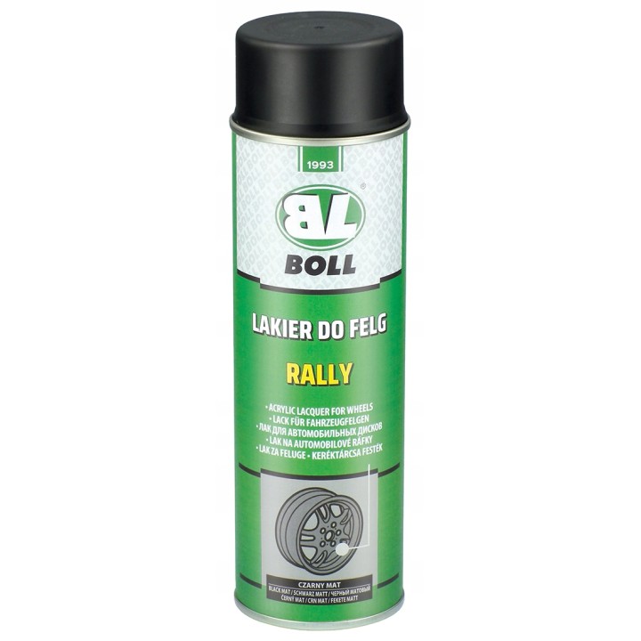 BOLL LAKIER AKRYLOWY 500ML W AEROZOLU CZARNY MATOWY DO FELG SAMOCHODOWYCH /