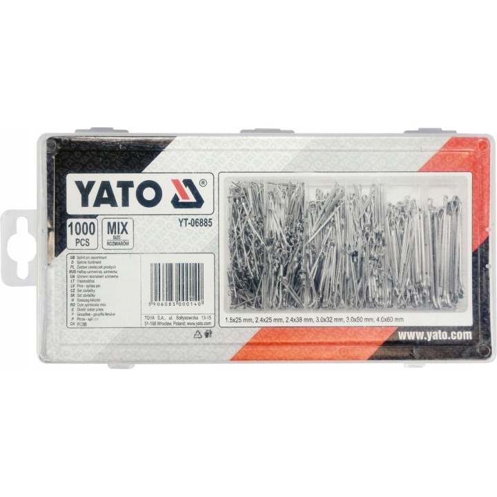 YATO 1000 SZT ZAWLECZEK PROSTYCH MIX