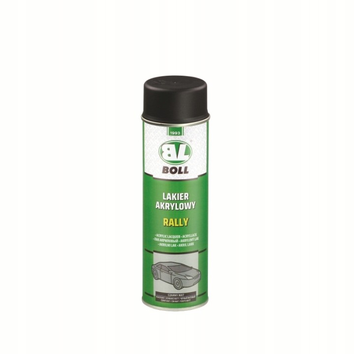 BOLL LAKIER AKRYLOWY 500ML W AEROZOLU MATOWY RALLY CZARNY / BOLL