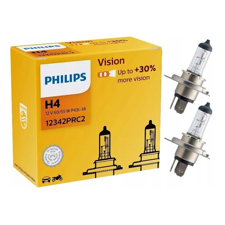 PHILIPS VISION +30% H4 12V 60/55W P43T HALOGENOWA