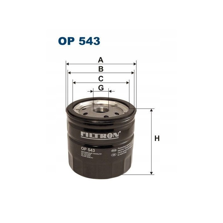 FILTR OLEJU OP543 FORD FIESTA FOCUS I 1.8TDCI TRANSIT 2.5D