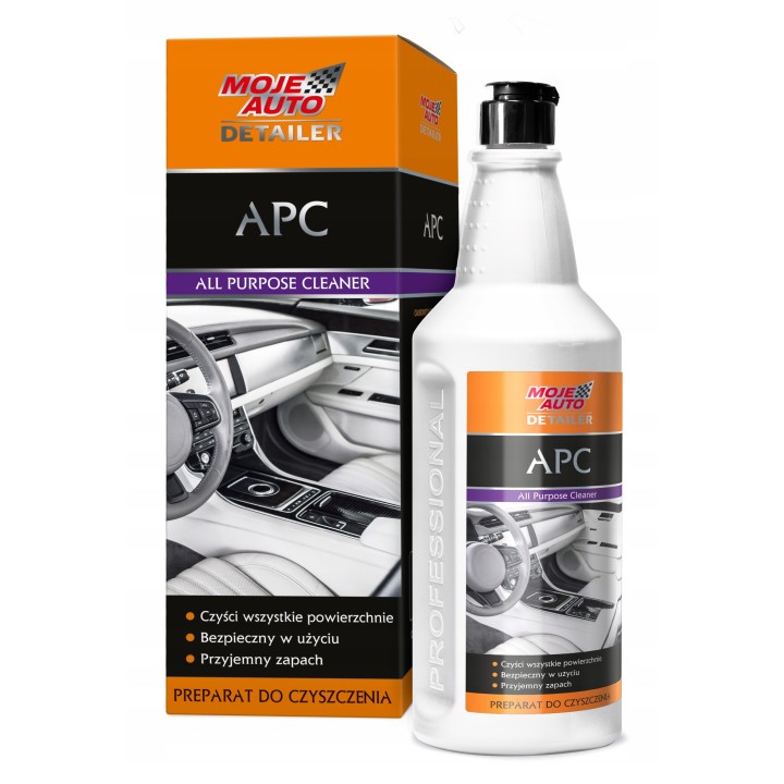 MOJE AUTO ŚRODEK DO CZYSZCZENIA POWIERZCHNI ZMYWALNYCH SAMOCHODU APC 1L / M