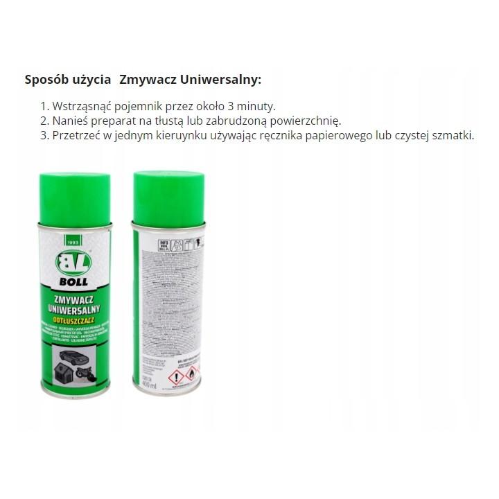 BOLL ZMYWACZ UNIWERSALNY - ODTŁUSZCZACZ 400ML / BOLL