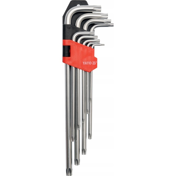 YATO KLUCZE IMBUSOWE TORX T10 - T50 DŁUGIE CR-V, 9CZ