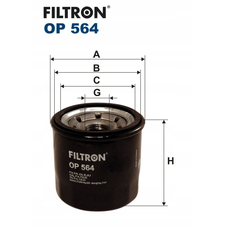 FILTR OLEJU OP564 DAIHATSU MATIZ AVEO AGILA B SUZUKI VITARA SX-4 SWIFT ALTO