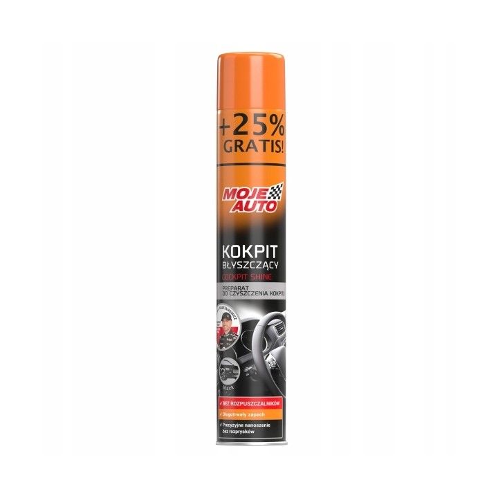 MOJE AUTO KOKPIT BŁYSZCZĄCY BLACK 600ML + 25% GRATIS / MOJE AUTO