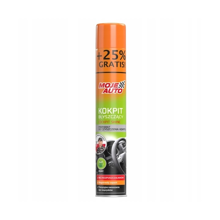 MOJE AUTO KOKPIT BŁYSZCZĄCY JABŁKO 600ML + 25% GRATIS / MOJE AUTO
