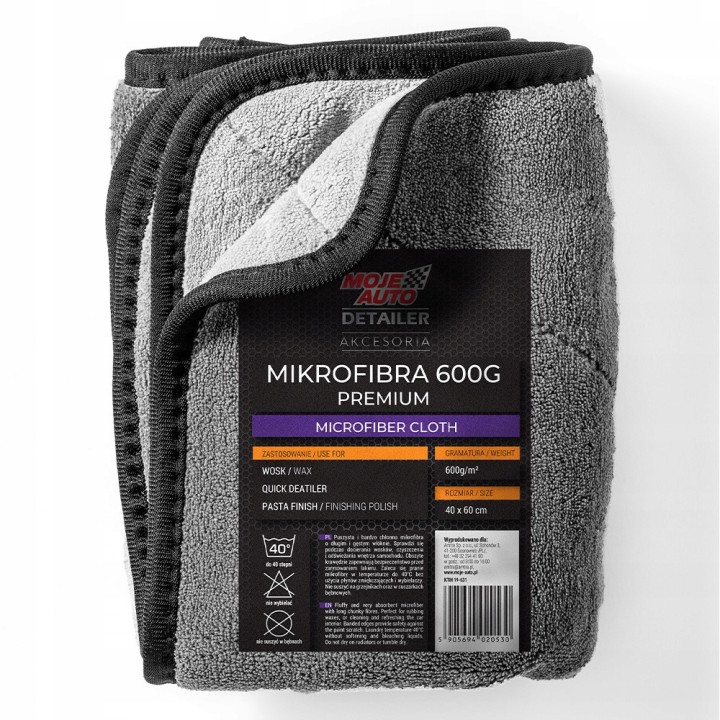 MOJE AUTO ŚCIERECZKA MIKROFIBRA PREMIUM 60X40CM / MOJE AUTO DETAILER