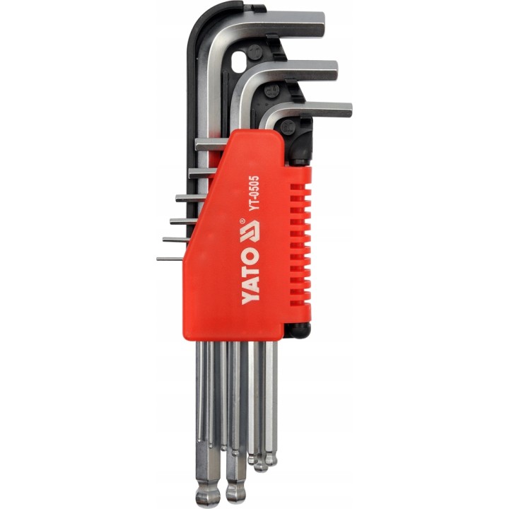 YATO KLUCZE HEX KULKA 9CZ. 1,5-10MM CRV