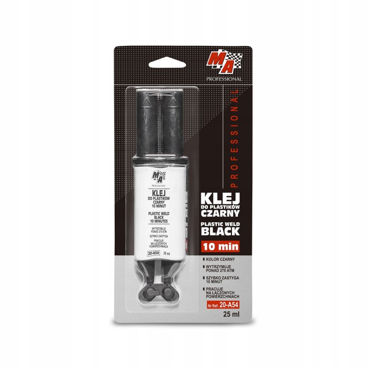 MOJE AUTO KLEJ DO PLASTIKU 25ML CZARNY STRZYKAWKA / MA PROFESSIONAL