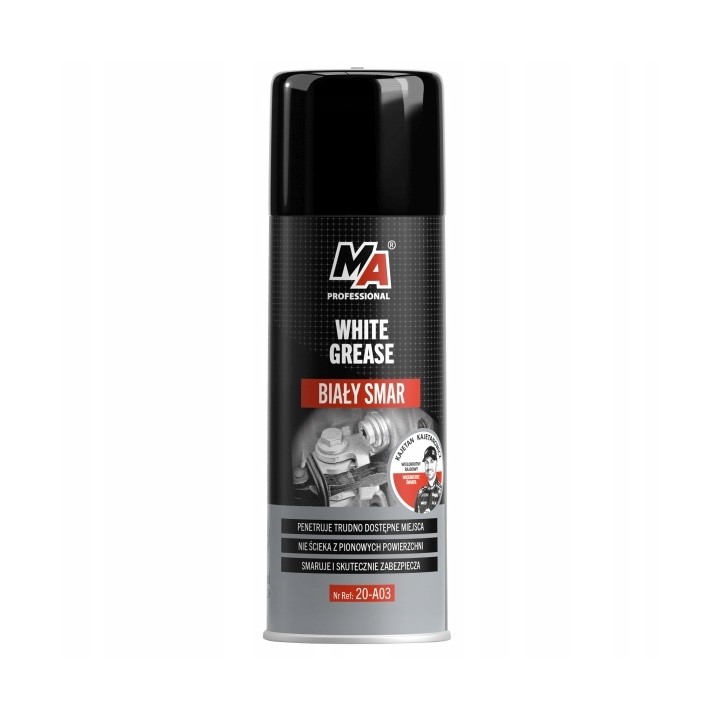 MOJE AUTO SMAR LITOWY BIAŁY 400ML SPRAY WHITE GREASE / MA PROFESSIONAL