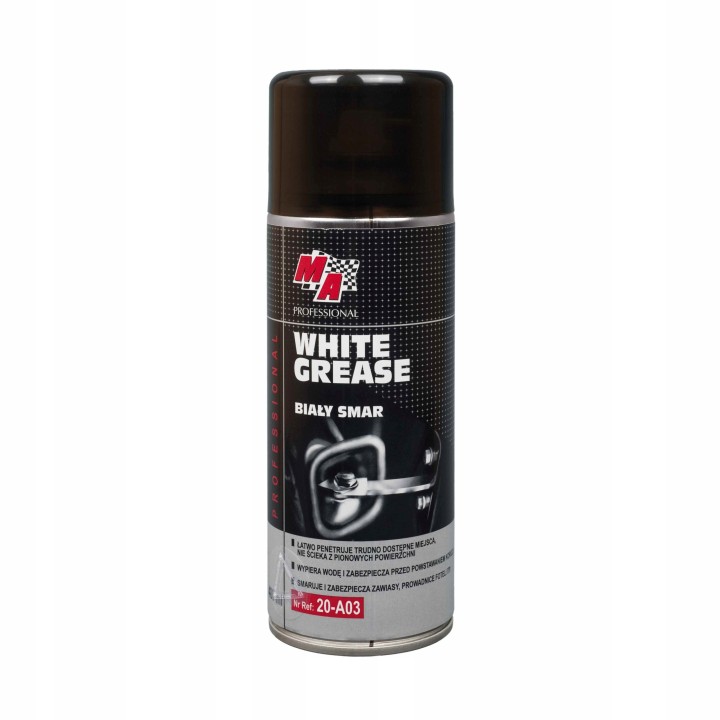 MOJE AUTO SMAR LITOWY BIAŁY 400ML SPRAY WHITE GREASE / MA PROFESSIONAL