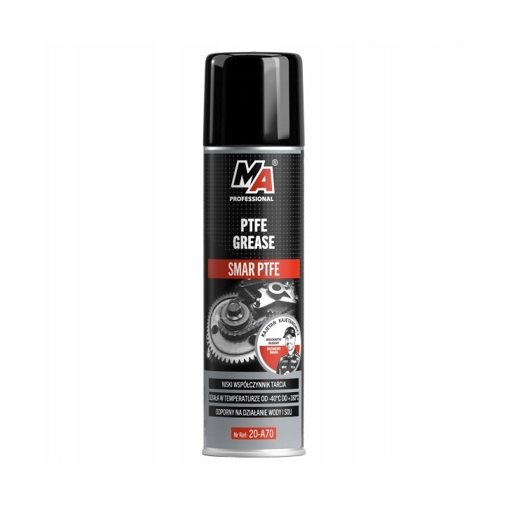 MOJE AUTO SMAR TEFLONOWY PTFE 200ML SPRAY APLIKATOR -40°C DO 180°C / MA PRO