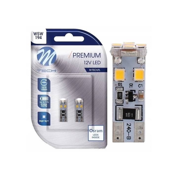POSTOJÓWKI LED CAN BUS 8 SMD Diody W5W T10 M-TECH
