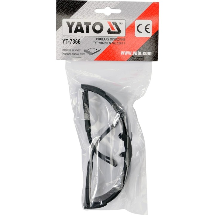 YATO OKULARY OCHRONNE SZARE TYP 91659
