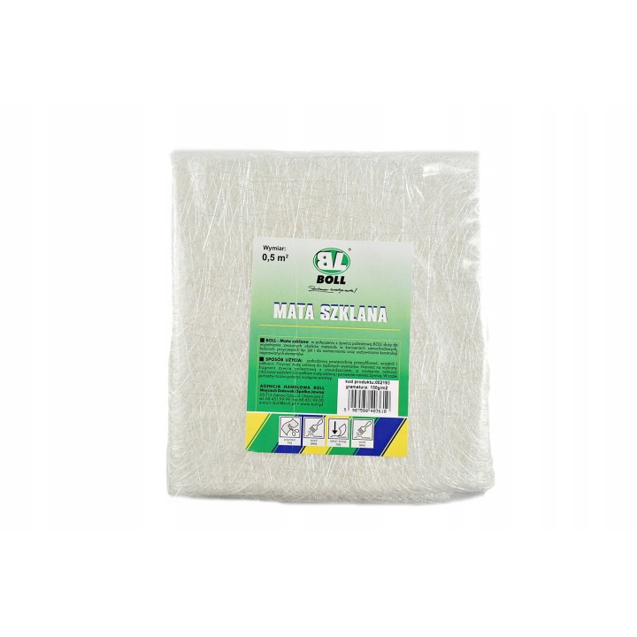 BOLL MATA SZKLANA 150G/M2 , WYMIAR 0,5M2 / BOLL
